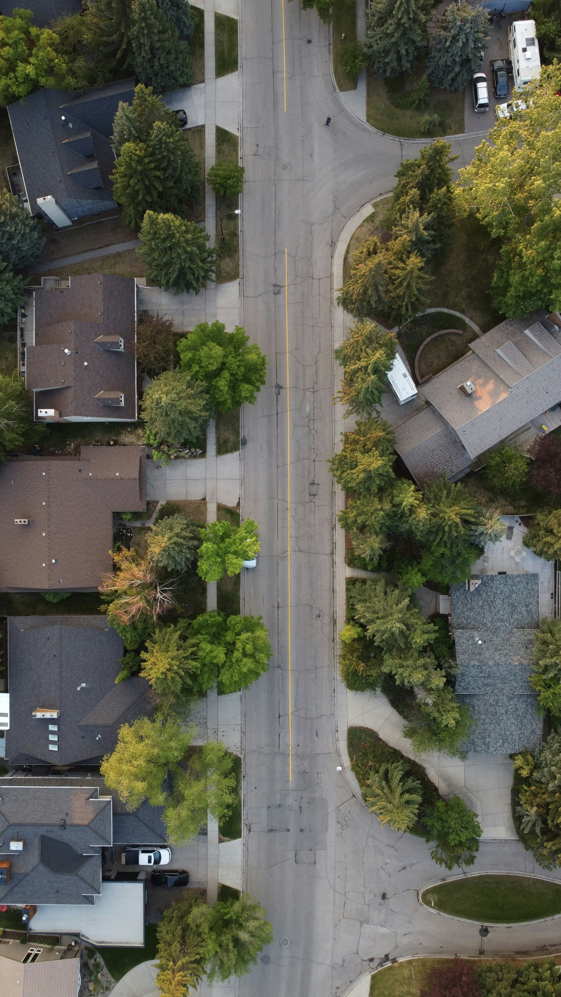 A family walking through a residential San Diego neighborhood