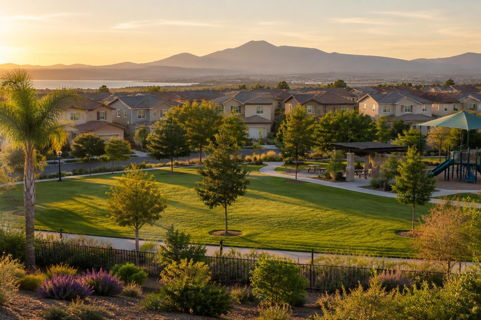 Chula Vista homes around a neighborhood park