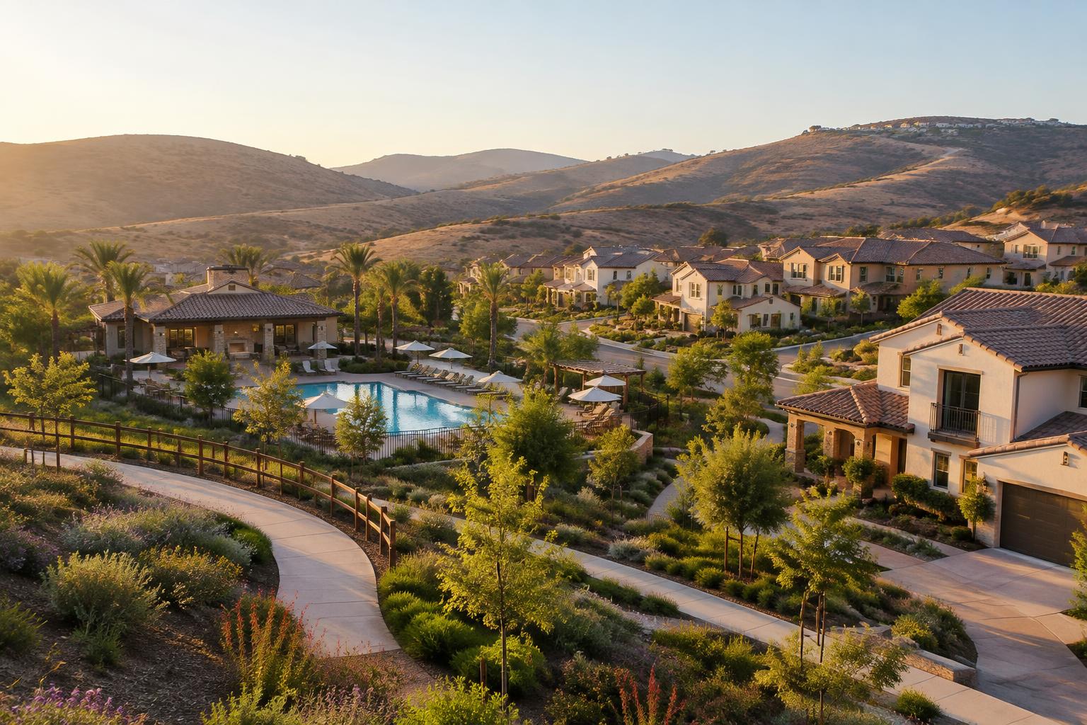 Del Sur master-planned homes and community green