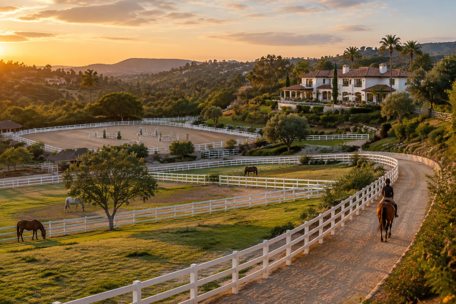 An equestrian estate property in Fairbanks Ranch