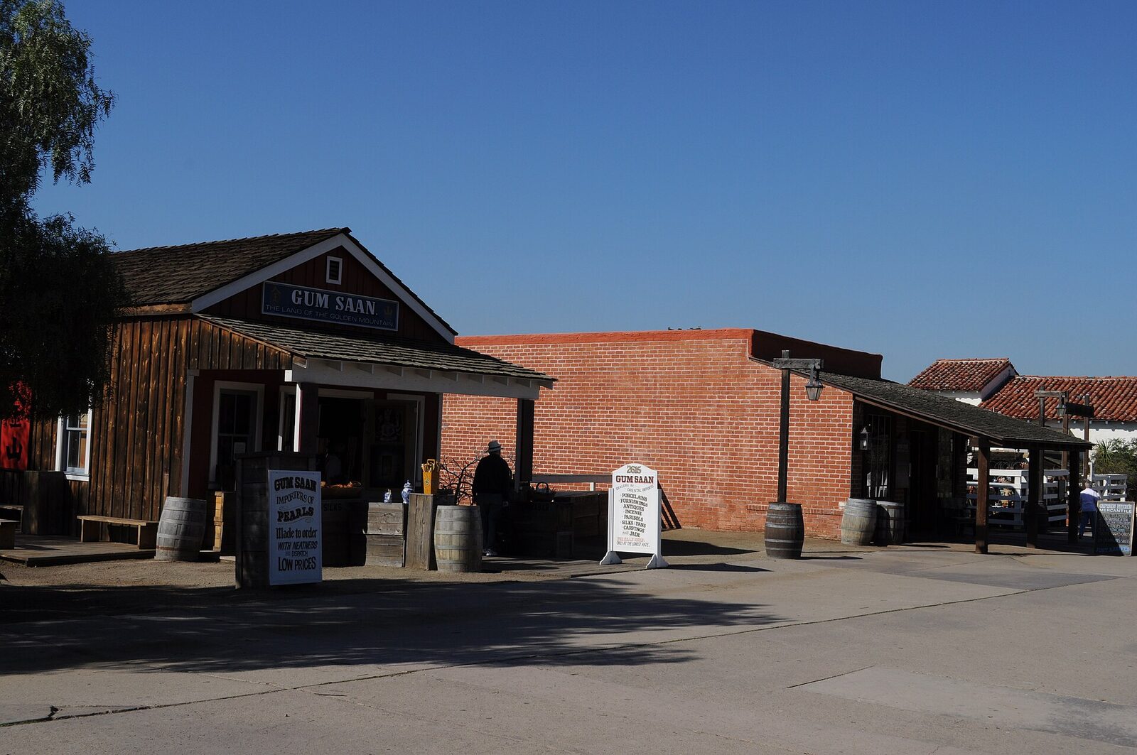 Adobe-era storefronts at Old Town San Diego State Historic Park
