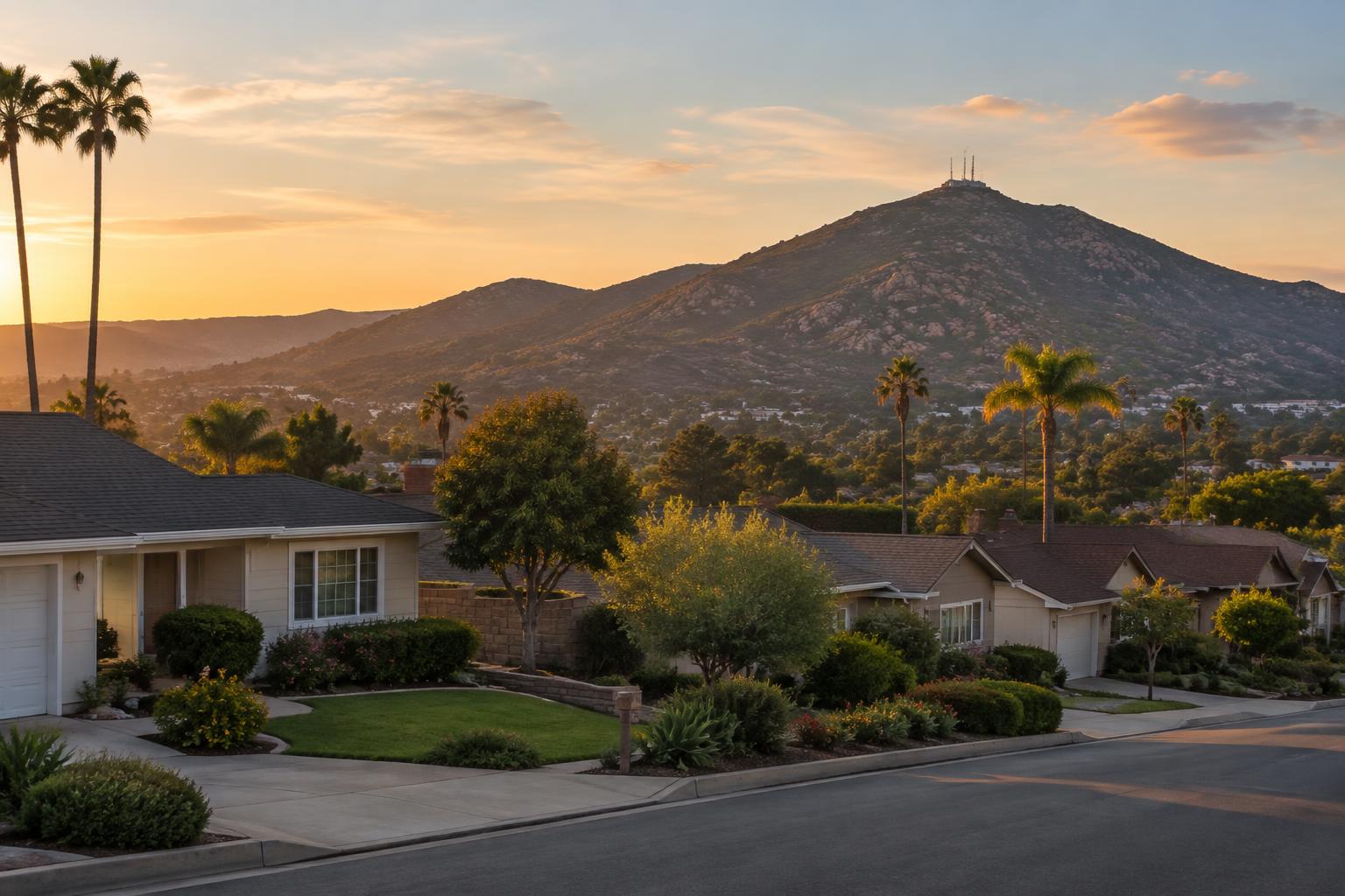 San Carlos homes below Cowles Mountain