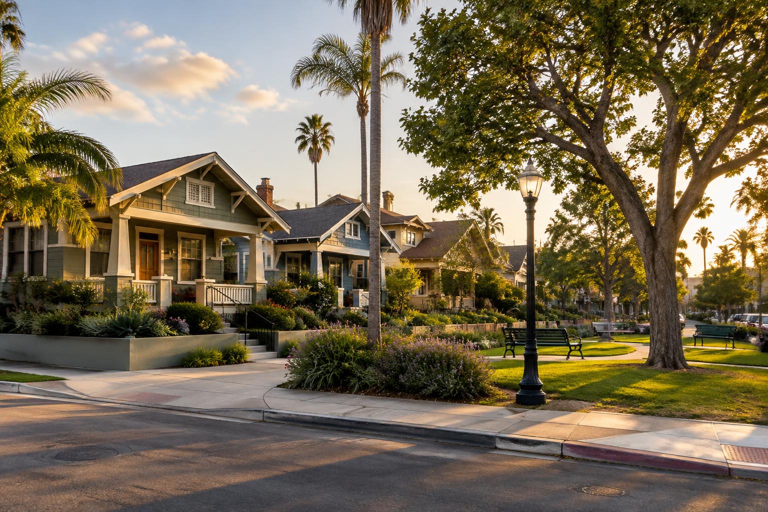 A South Park street of Craftsman bungalows in San Diego
